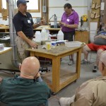Curtis Seebeck demonstrating wood stabilizing