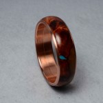 Copper Bangle Bracelet with turquoise
