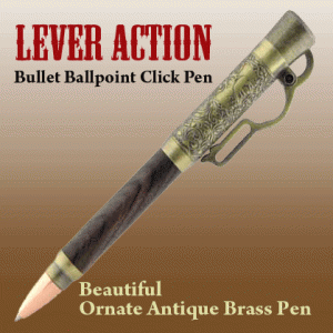 Lever action Bullet Click Pen