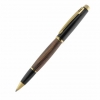 Geta Ballpoint Twist Pen Black Chrome & HP Gold